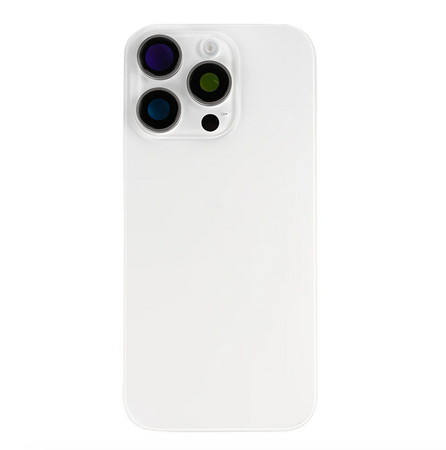Vitre Arrière Complète Titane Blanc iPhone 16 Pro (Avec MagSafe) (Sans Logo)