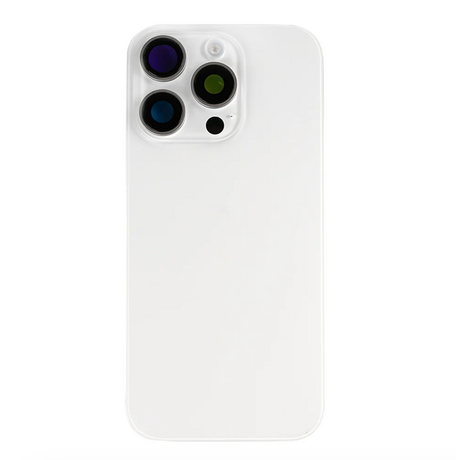 Vitre Arrière Complète Titane Blanc iPhone 16 Pro (Avec MagSafe) (Sans Logo)
