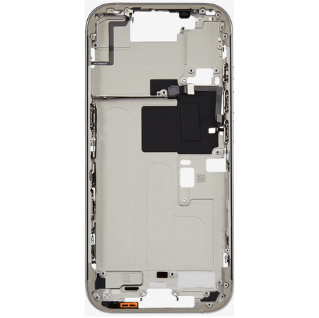 Châssis Central Blanc iPhone 16 Pro Avec Nappe Allumage