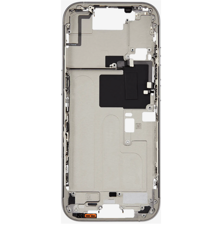 Châssis Central Titane Naturel iPhone 16 Pro Avec Nappe Allumage