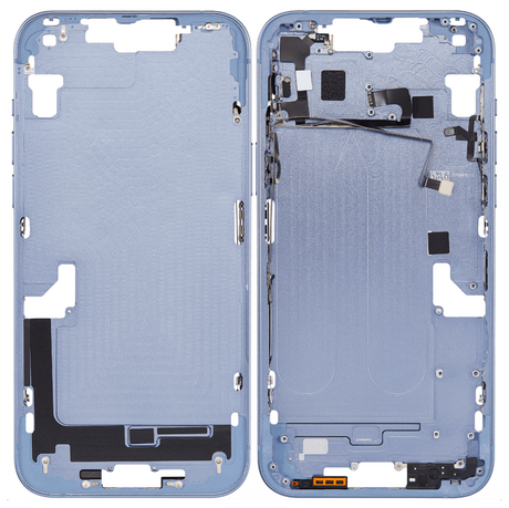 Châssis Central Bleu iPhone 14 Avec Nappe Allumage