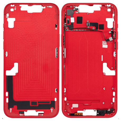 Châssis Central Rouge iPhone 14 Avec Nappe Allumage