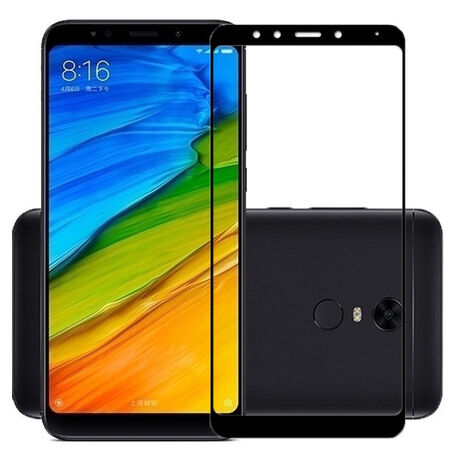 Verre Trempé 5D Intégral pour Xiaomi Redmi 5 Plus (Noir)