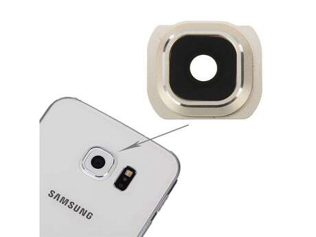 Lentille (Verre) de Caméra Arrière pour Samsung Galaxy S6 Edge Plus (Blanc)