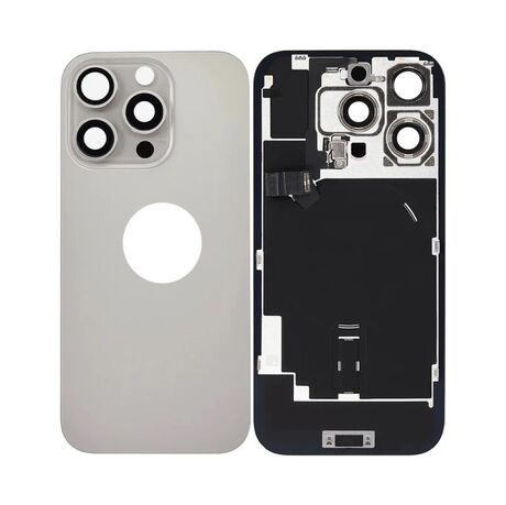 Vitre Arrière pour iPhone 16 Pro Max - Titane Naturel