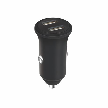 Chargeur allume-cigares 2 USB-A 4,8A Fast Charge - Noir