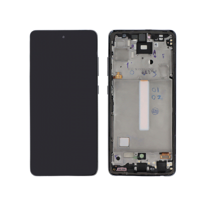 Écran Complet de Remplacement OLED avec Vitre Tactile Assemblé sur Châssis pour Galaxy A52S 5G