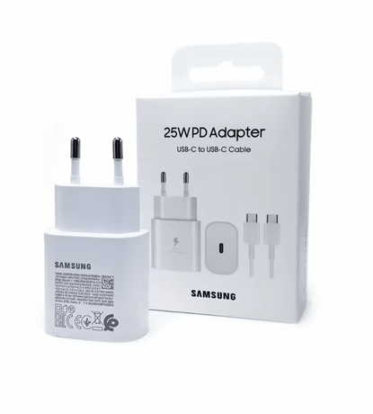 Chargeur Original Samsung EP-T2510XBEGEU Prise 25W + Câble USB-C 3A 1M Noir