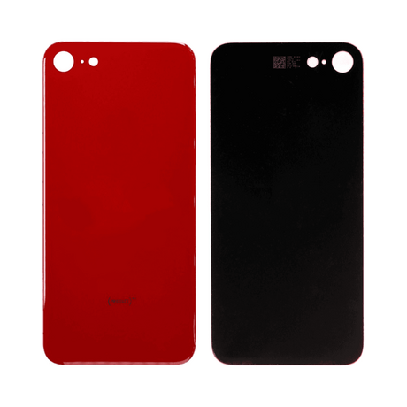 Vitre Arrière Compatible iPhone 8 Rouge (Large Hole)