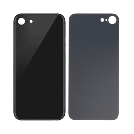 Vitre Arrière Compatible iPhone 8 Noir (Large Hole)