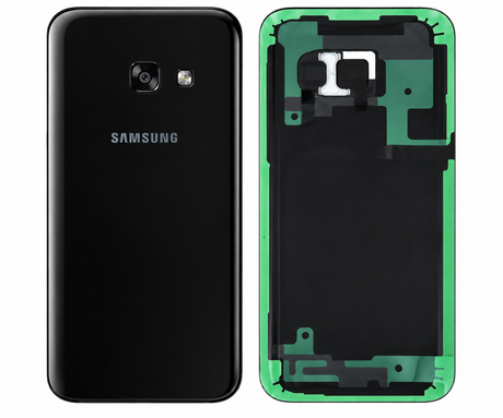 Vitre Arrière / Cache Batterie Noir Pour Samsung Galaxy A3 2017