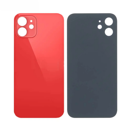 Vitre Arrière Rouge Pour iPhone 12 (Large Hole)