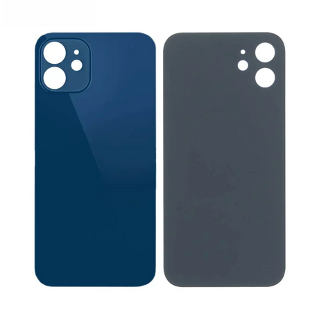 Vitre Arrière Bleue Pour iPhone 12 Mini (Large Hole)