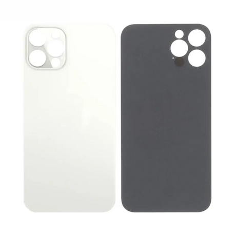 Vitre Arrière Argent / Blanc Phone 12 Pro (Large Hole)