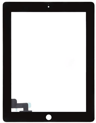 Vitre Tactile Compatible iPad 2 + Stickers 3M NOIR
