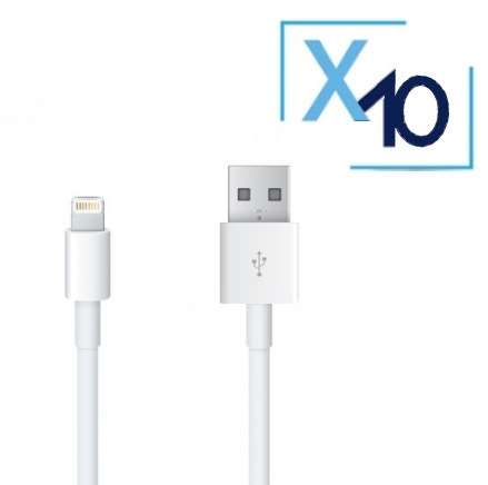 Lot 10 câble Générique USB Lightning Blanc