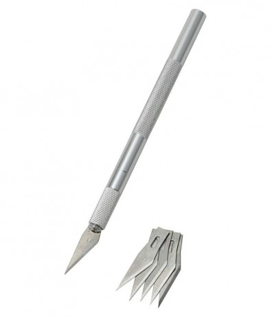 Cutter de Précision Métallique + Set de 5 lames