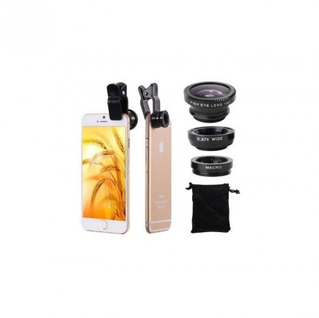 Objectif Photo FishEye 3 en 1 Universel