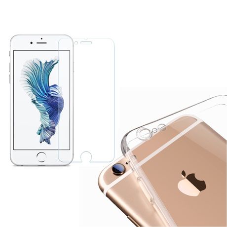 Coque de Protection TPU Transparente + Verre Trempé iPhone 8