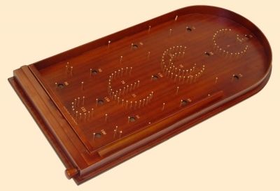 Jeu Ancien de Flipper Bois Bagatelle 24 Cm X 49 Cl Jeu Ancien de Flipper Bois Bagatelle 24 Cm X 49 Cl