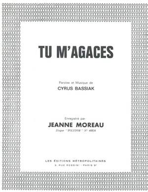 Partition Jeanne MOREAU Tu m'agaces