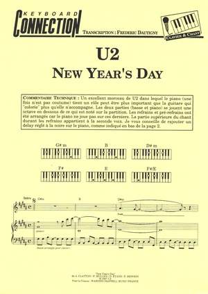 U2 u2songs release notes years Partition U2 New Year's Day