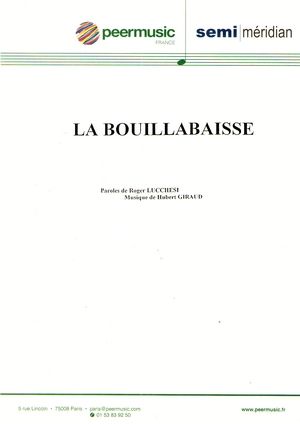 Partition FERNANDEL Jean SABLON La bouillabaisse Partition FERNANDEL Jean SABLON La bouillabaisse
