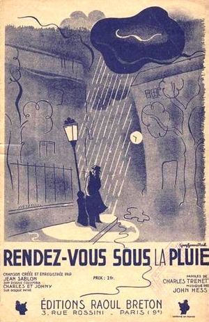 Partition Jean SABLON Rendez vous sous la pluie Partition Jean SABLON Rendez vous sous la pluie