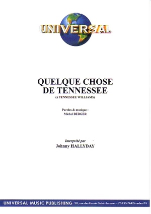 Partition Johnny Hallyday Quelque Chose De Tennessee