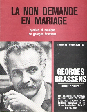Partition Georges Brassens La Non Demande En Mariage