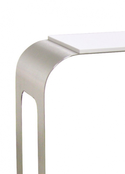 Console Inox Console inox et Corian blanc - Console design - Loftboutik