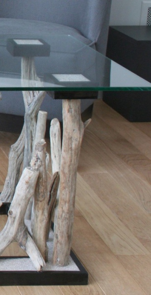 Table De Salon Blois Flotte Plateau Verre Table Basse Design