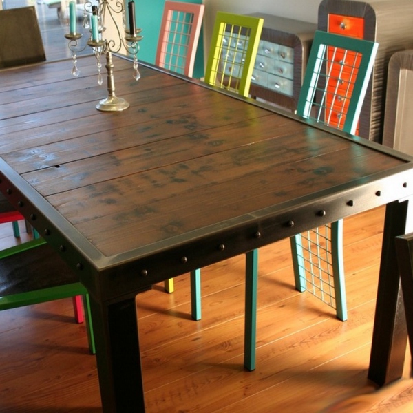 Table Salle A Manger Bois Et Pieds Metal Table Design Made In