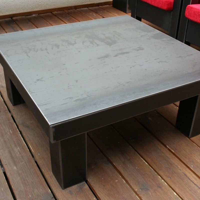 Salon Industrielle Métal Brut De Table Basse mnvNO80w