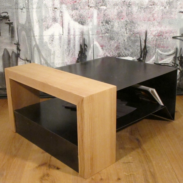 Table Basse Bois Et Metal Table Basse Design