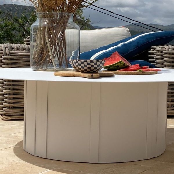 table basse ronde design - Table basse blanche - Loftboutik