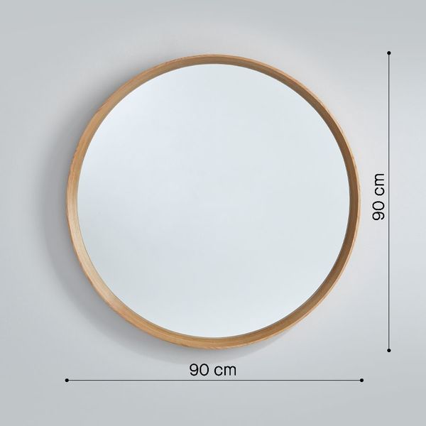 Miroir rond en bois - Miroir mural bois - Loftboutik