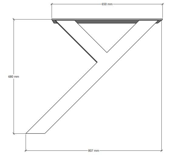 4x Pieds de table Y Legs | Pieds de meubles en métal en forme 4x Pieds de table Y Legs | Pieds de meubles en métal en forme