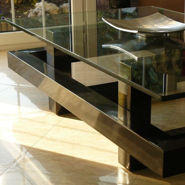 Table basse industrielle fer