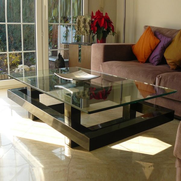 Table basse industrielle fer