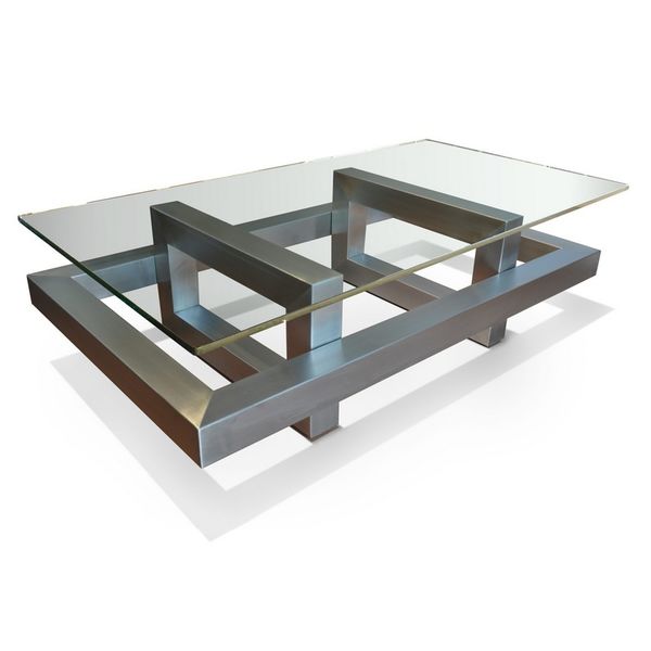 Table basse industrielle fer