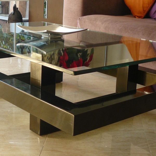 Table basse industrielle fer