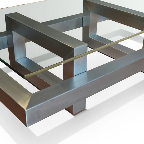 Table basse industrielle fer