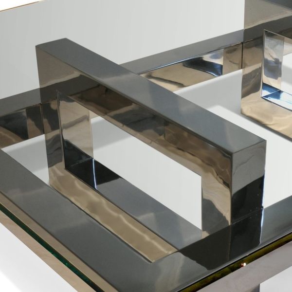 Table basse industrielle fer