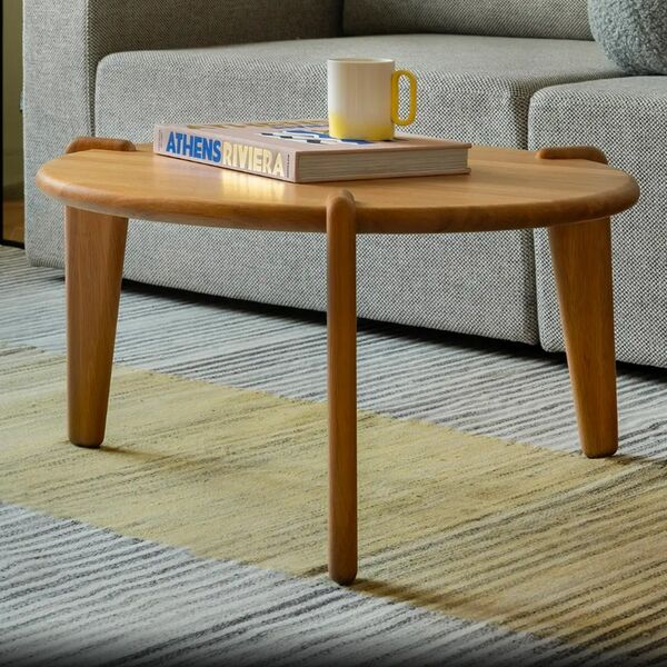 Table basse ronde bois massif