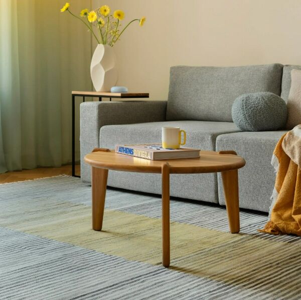 Table basse ronde bois massif