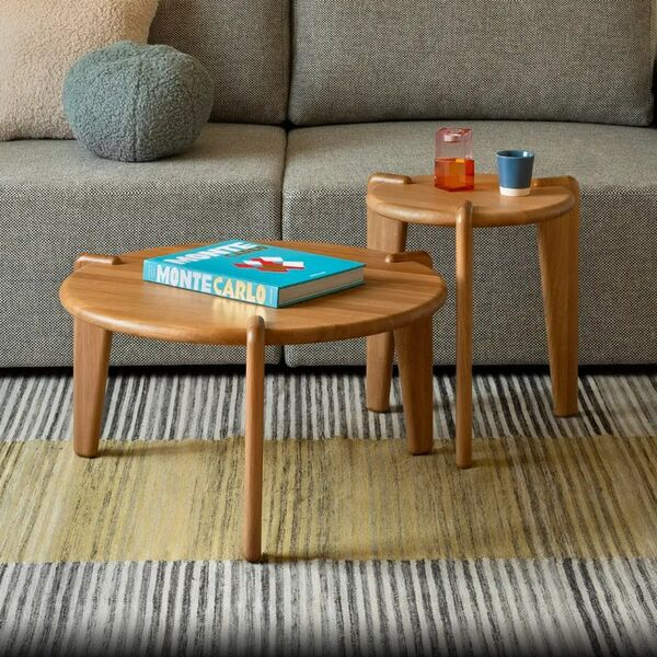 Table basse ronde bois massif