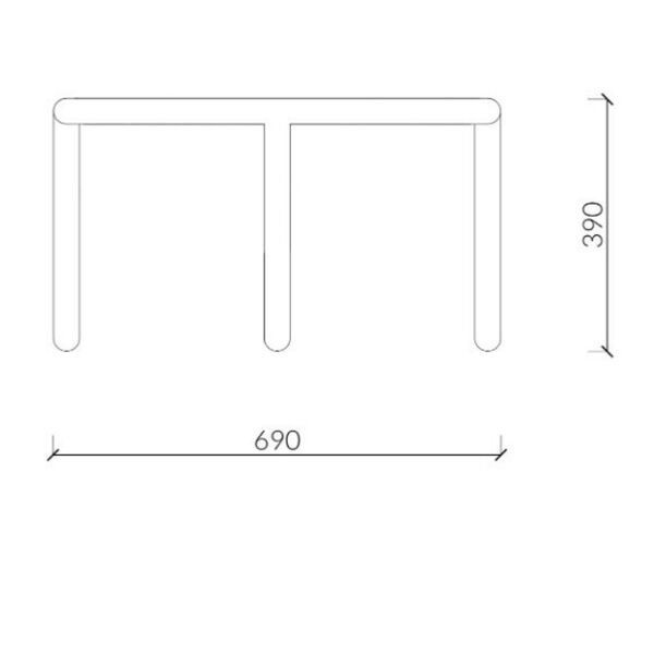 Table basse ronde noire