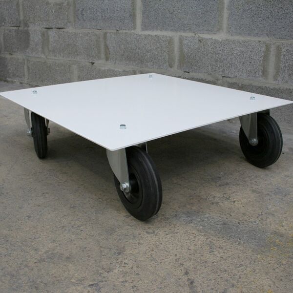 Table basse métal blanche