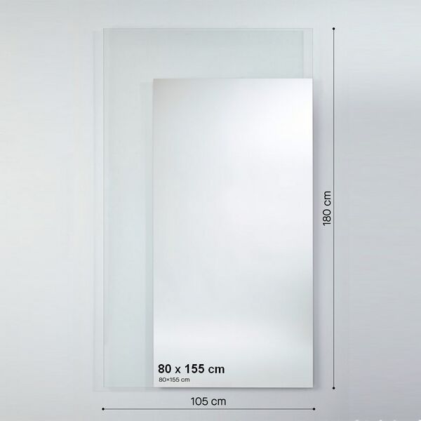 grand miroir mural rectangle
